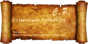 Czimbalmos Pelbárt névjegykártya